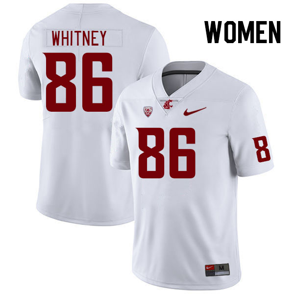 Women #86 Mahki Whitney Washington State Cougars College Football Jerseys Stitched Sale-White